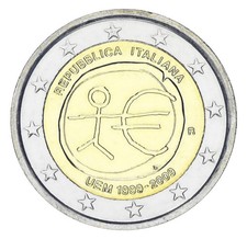 Italy 2 euro 2009 "10 years of