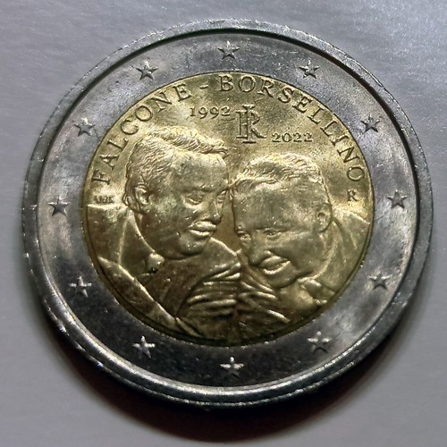 Euro coin falcon and - euro,